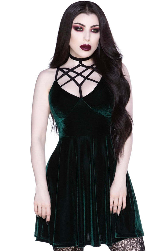 Killstar Magica Skaterjurk Emerald