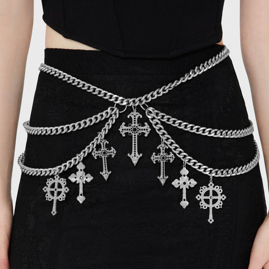 Killstar Crucifix Chain Belt