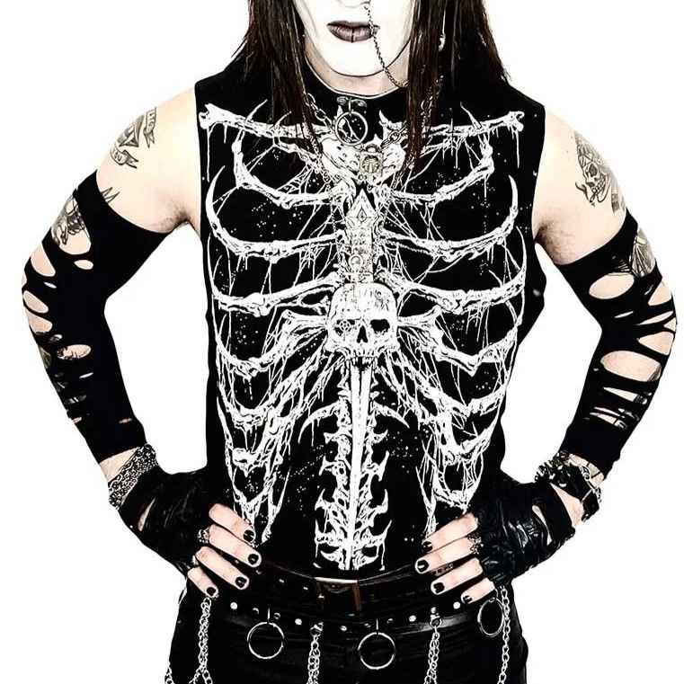 Dead Inside Ribcage Top