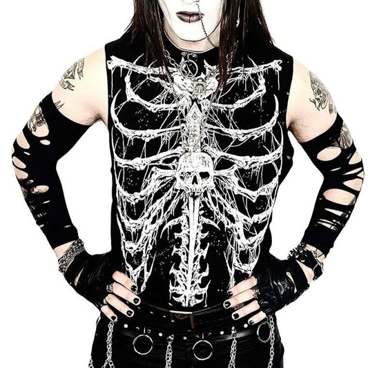 Dead Inside Ribcage Top