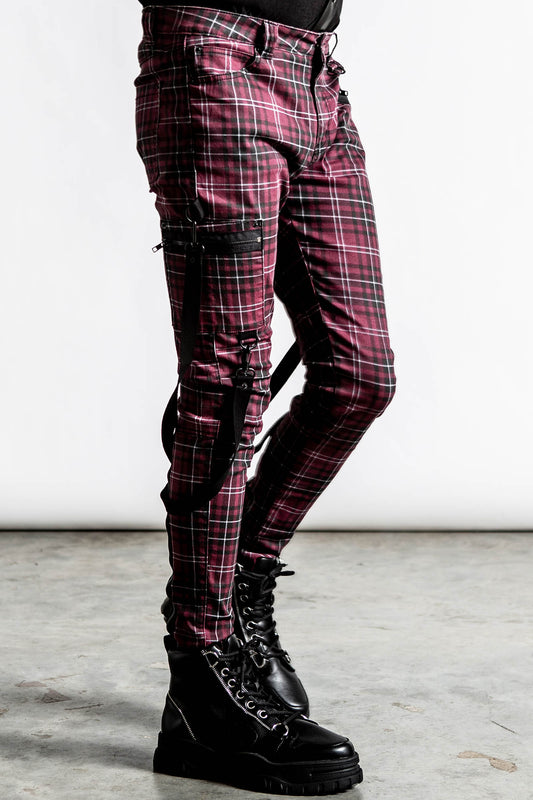 Killstar Sonic Doom Jeans Blood Tartan