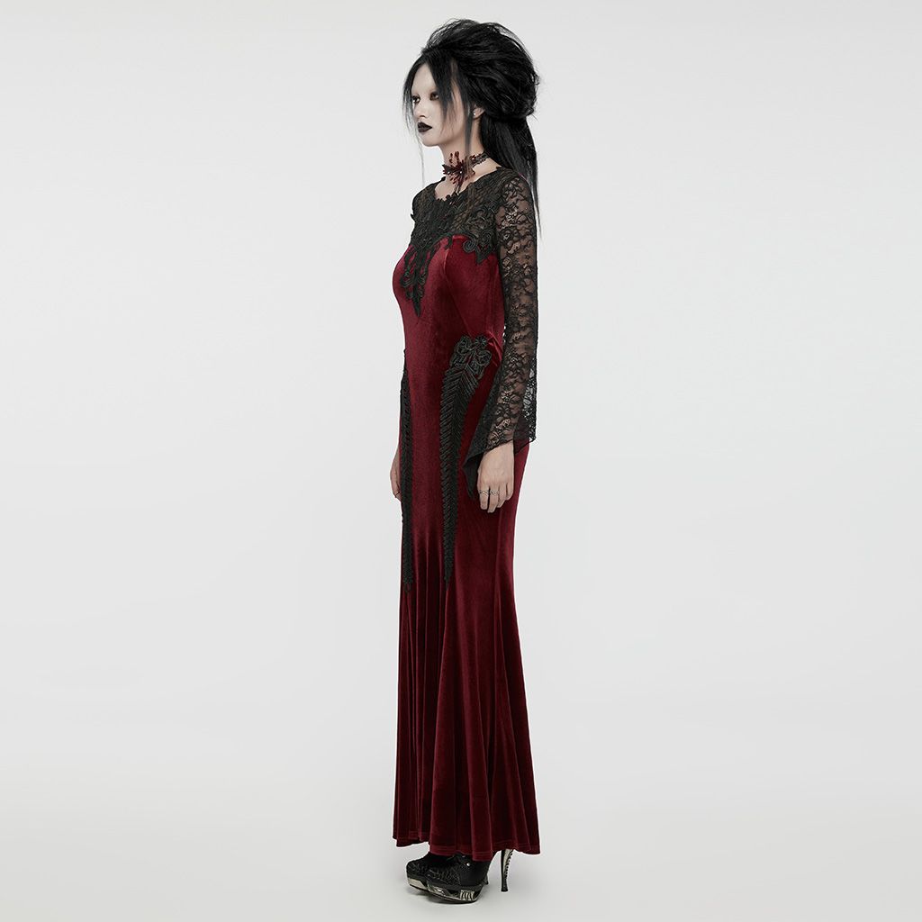 Drifting Away Maxi Jurk Rood - Zwart