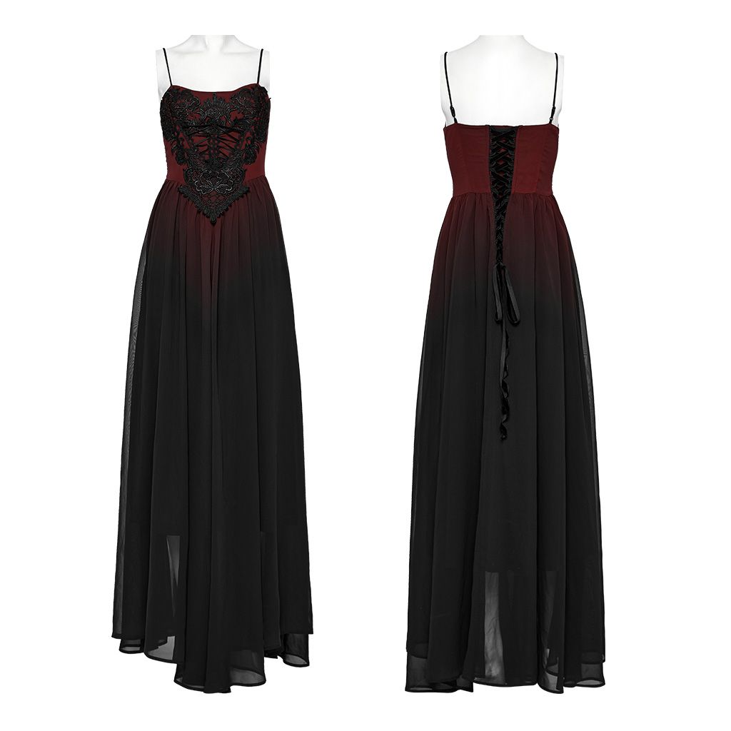 Say Goodbye Dress Black - Red