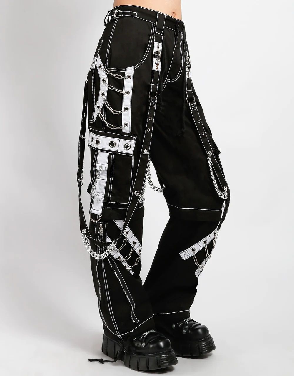 The Rough Broek Zwart - Wit