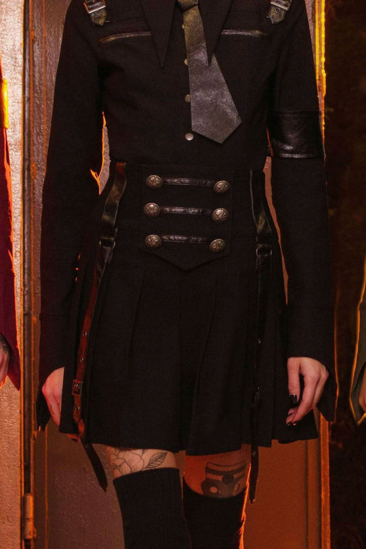 Killstar Dark Academy Minirok Zwart