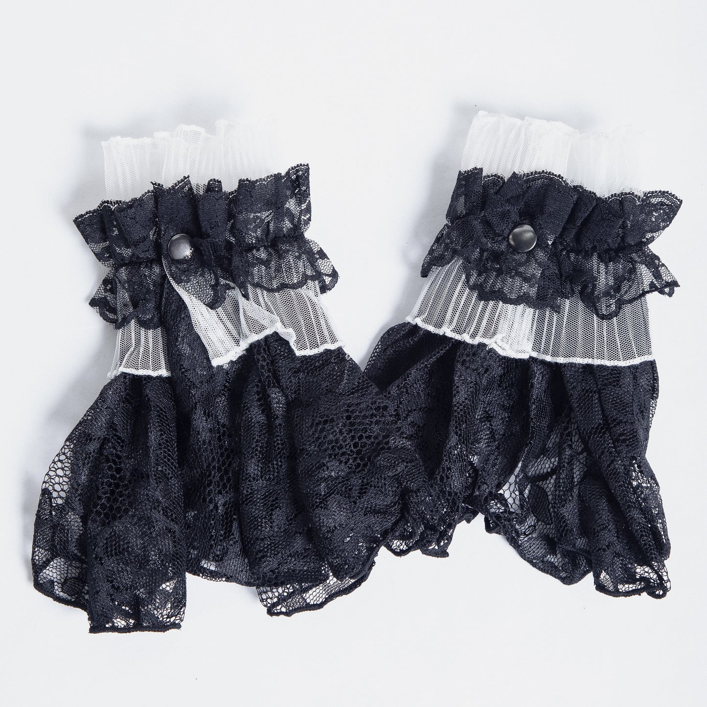 Crown Cuffs - Handschoenen Zwart - Wit