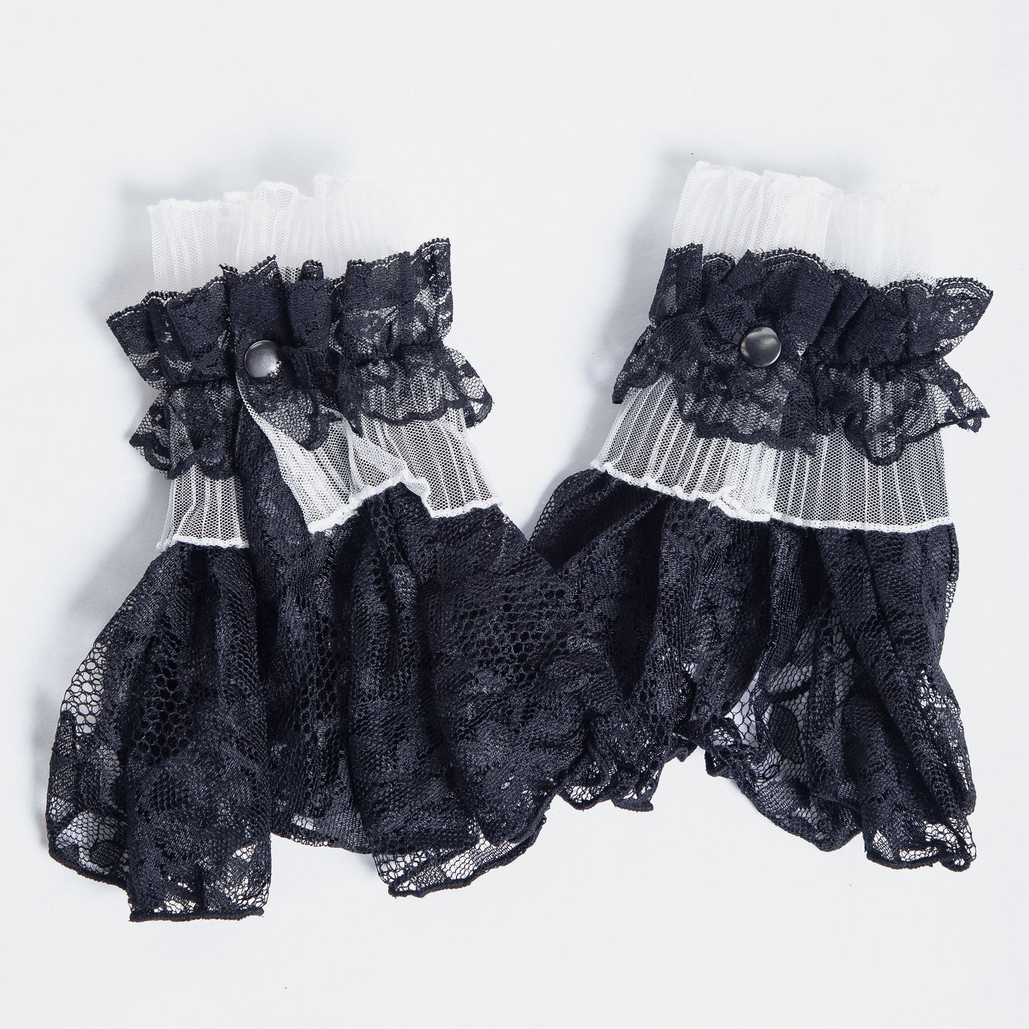 Crown Cuffs - Handschoenen Zwart - Wit