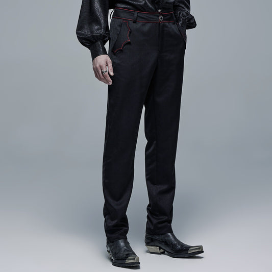 Ceremony Trousers Black - Red