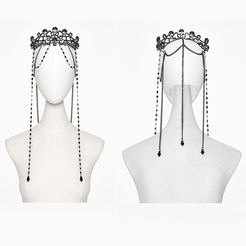 Skulls Tiara Kroon Zwart