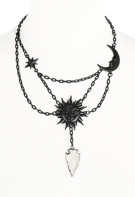 Moon & Sun Halsketting Zwart