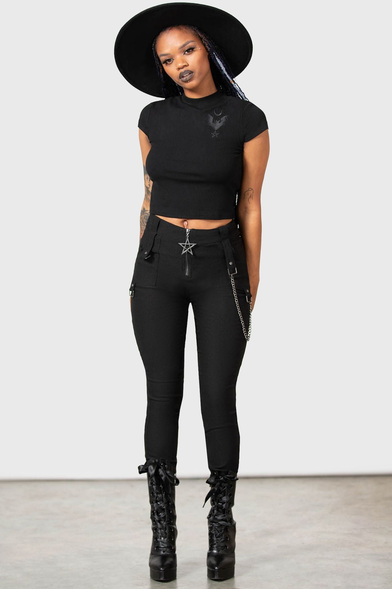 Killstar Tartanarchist Trousers Black
