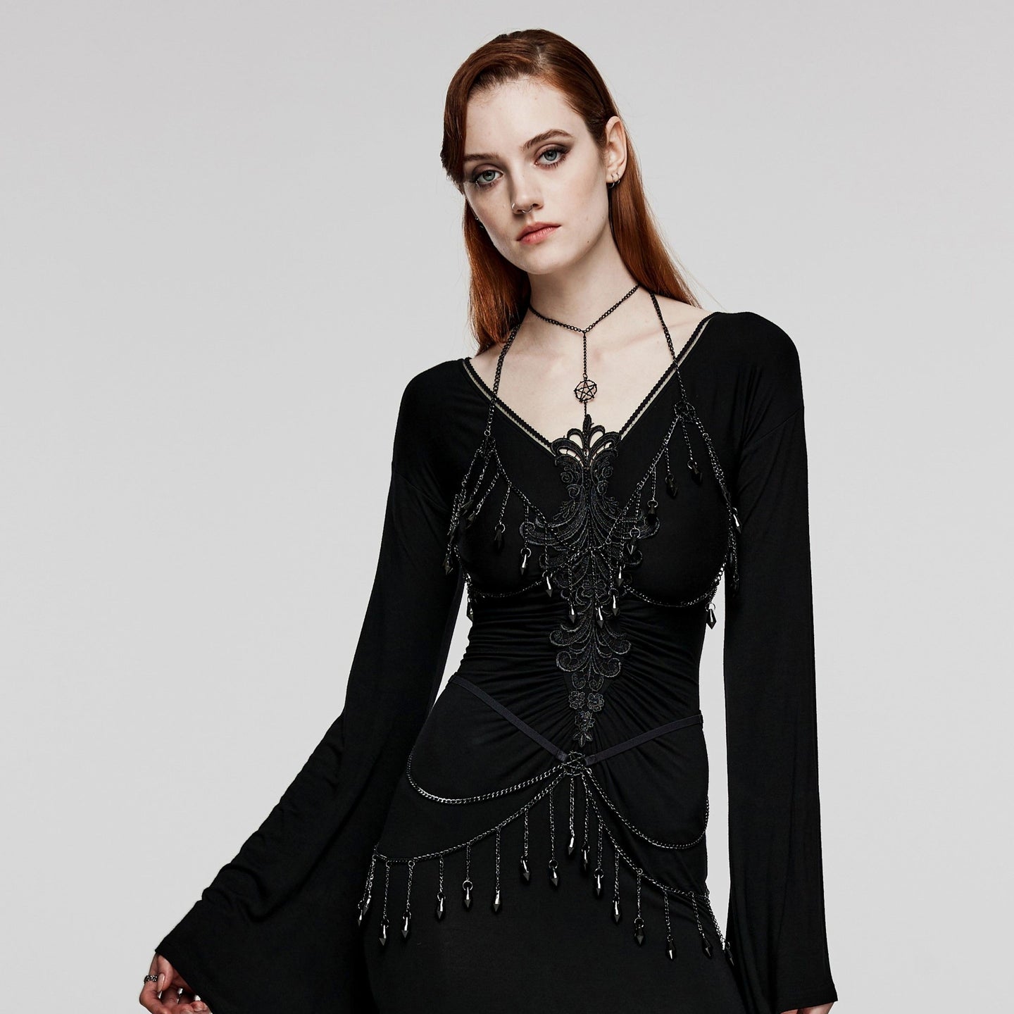 Black Tears Chain Harness Set