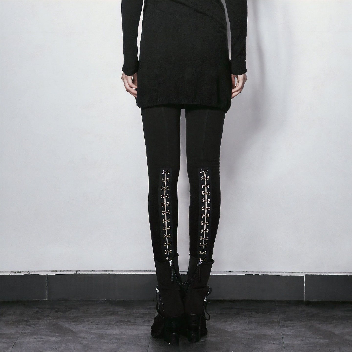 Hook & Eye Legging Zwart/Brons PK-102