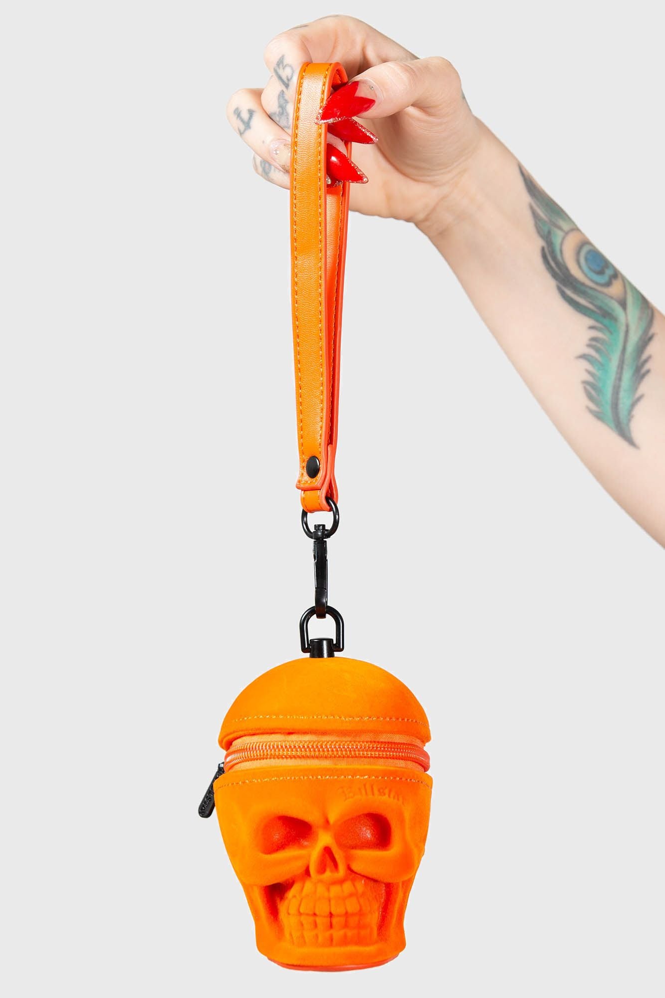 Grave Digger Coin Purse Orange Velvet