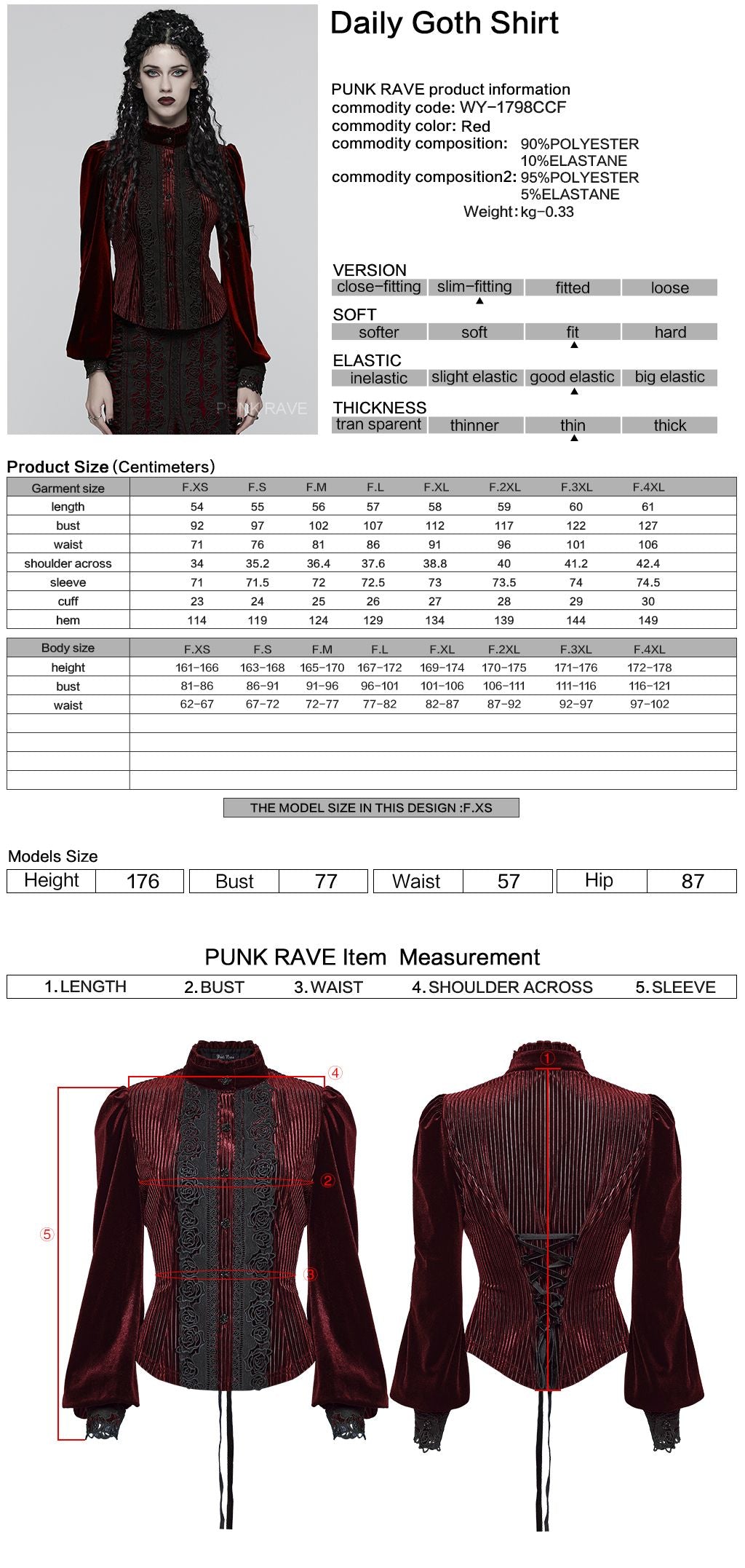 Hold Me Blouse Rood - Zwart