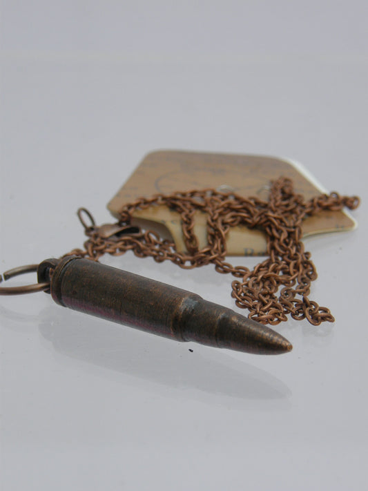 Steampunk Bullet Pendant & Chain