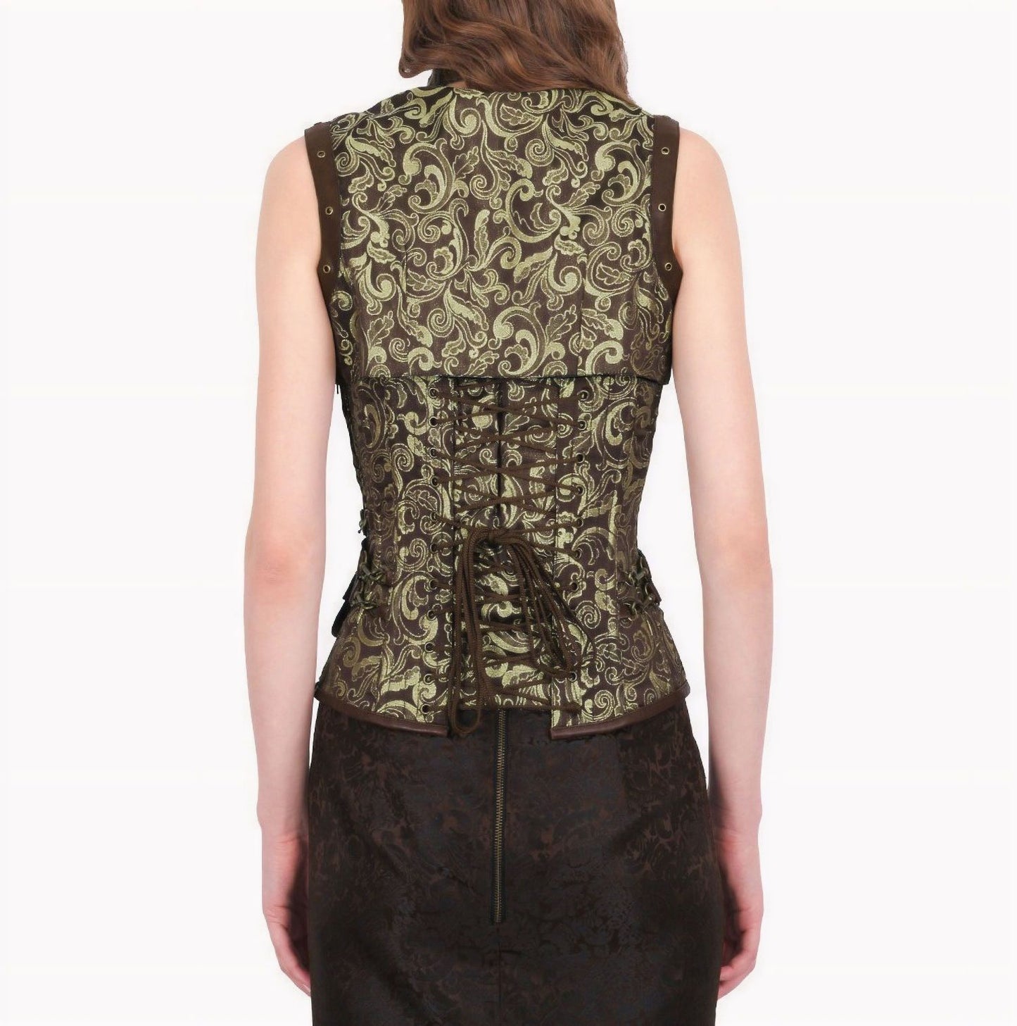 Cyclone Corset, Shrug & Pocket Belt Black/Gold