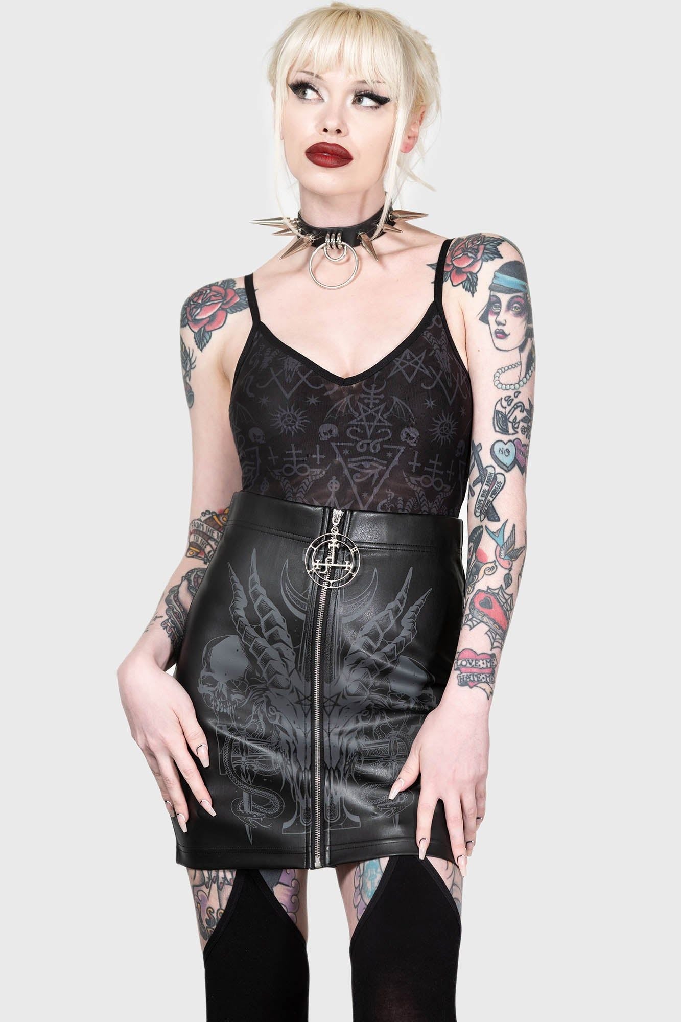 Killstar Scarlet Flame Mini Skirt
