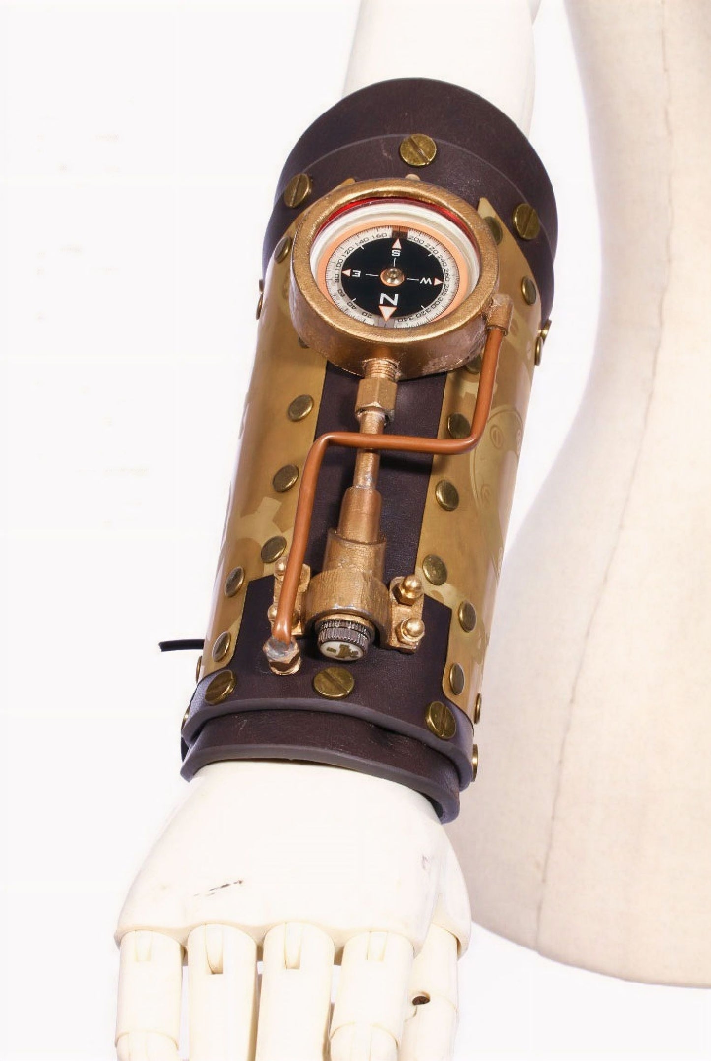 Steampunk Arm Guard Donkerbruin