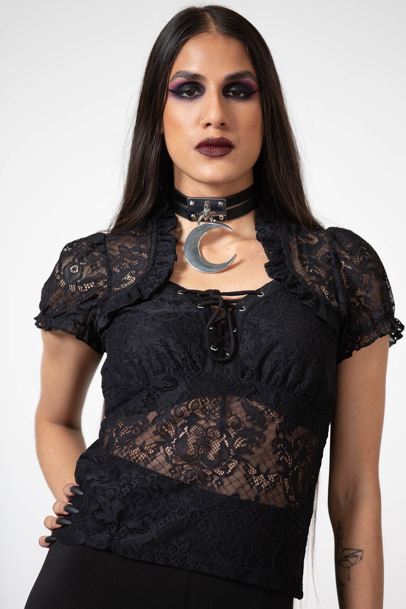 Killstar Mystic Lace Keyhole Top