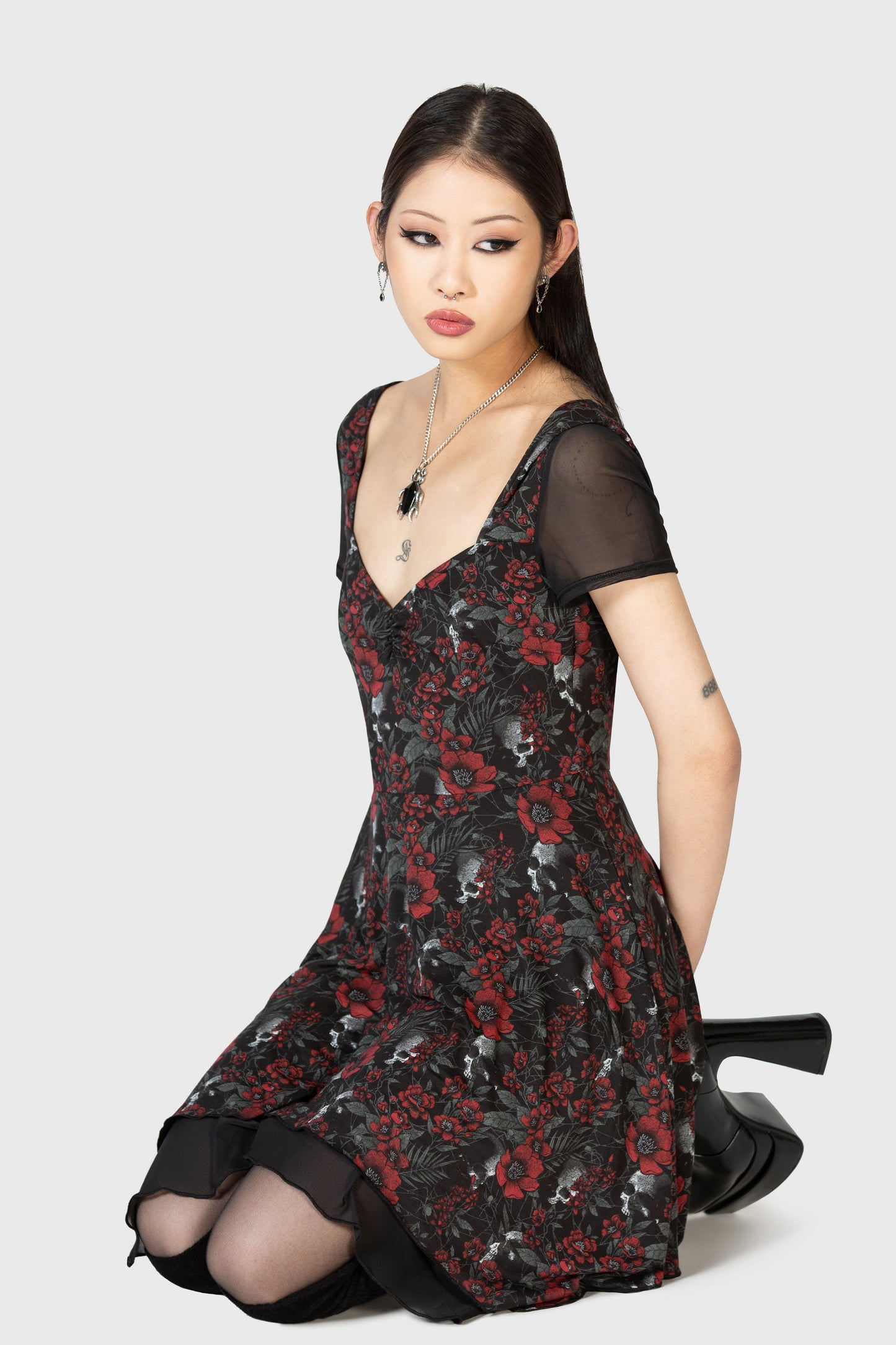 Killstar Crimson Decay Mini Jurk