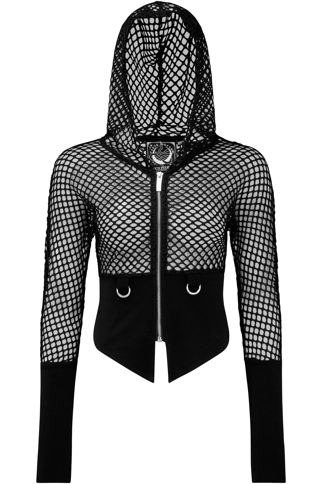 Killstar Wicked Fishnet Hooded Top