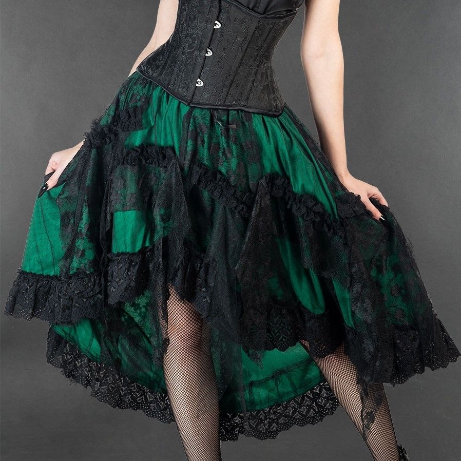 Night Shift Skirt Green/Black