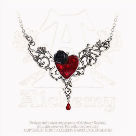 The Blood Rose Heart Halsketting