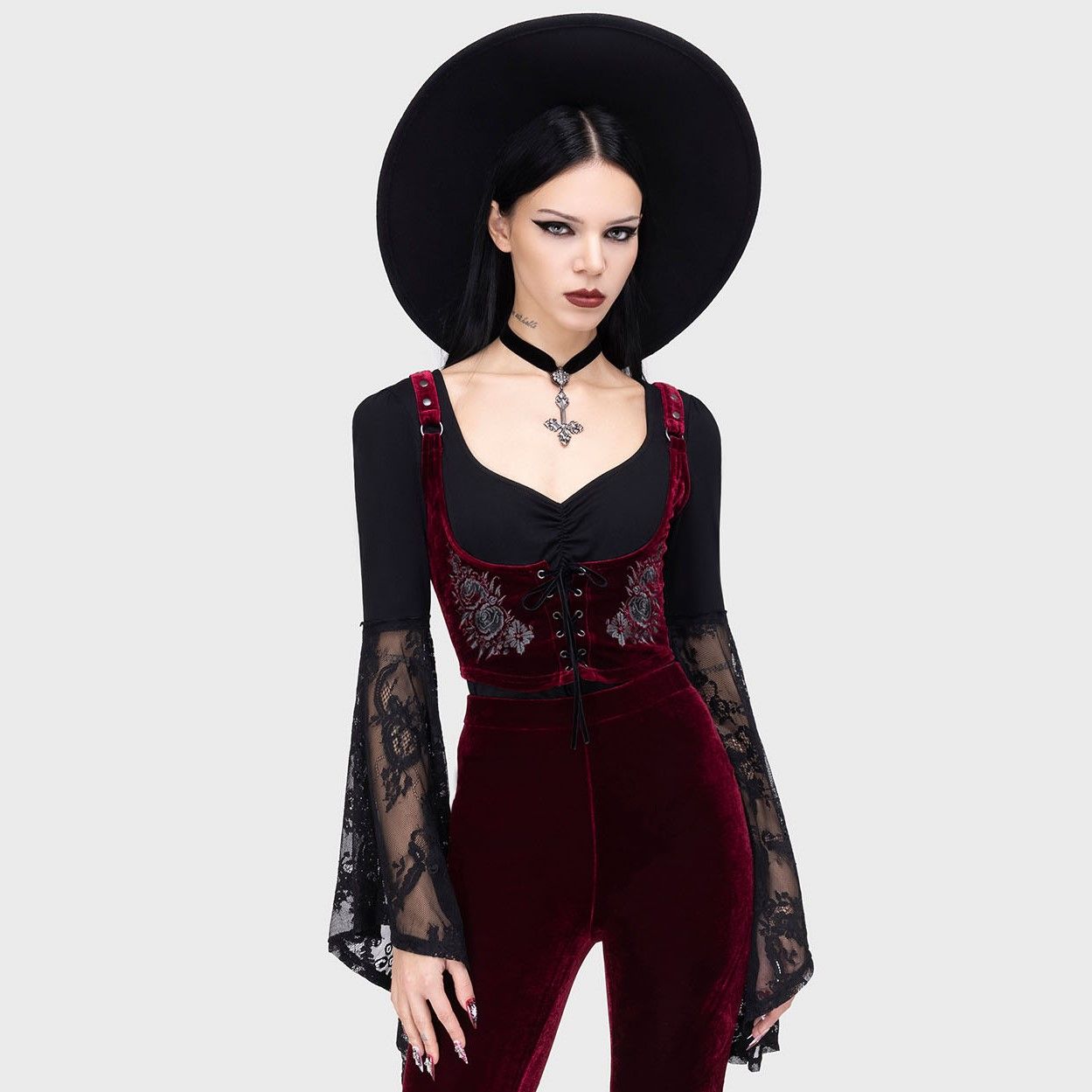 A Devil's Rose Underbust Corset Top