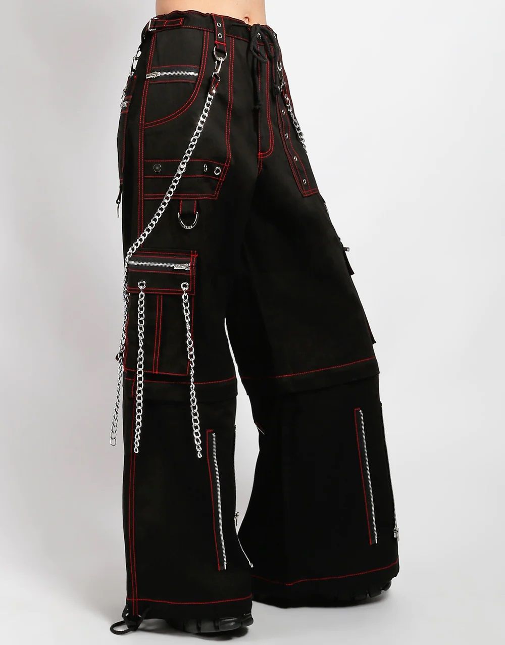 Chain to Chain Pants Black - Red