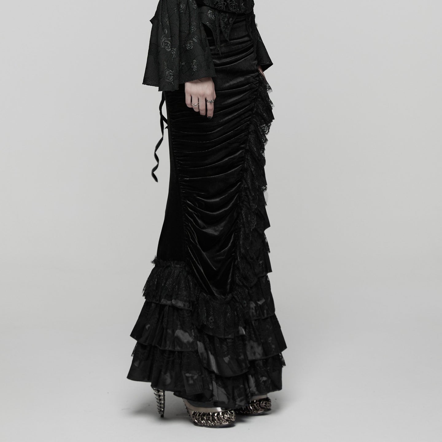 Broken Promise Maxi Rok Zwart