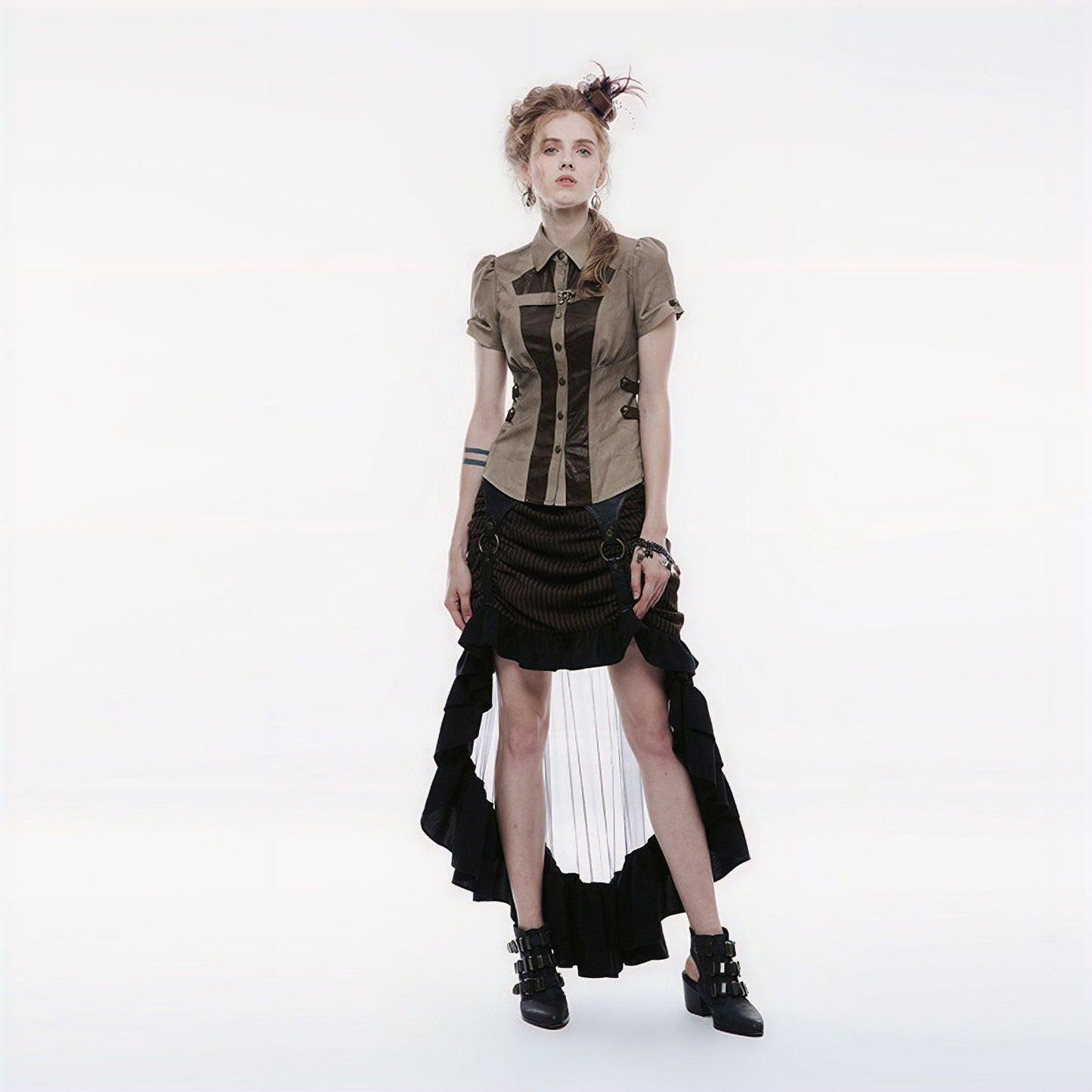 Punk Rave Pursuit Shirt Beige