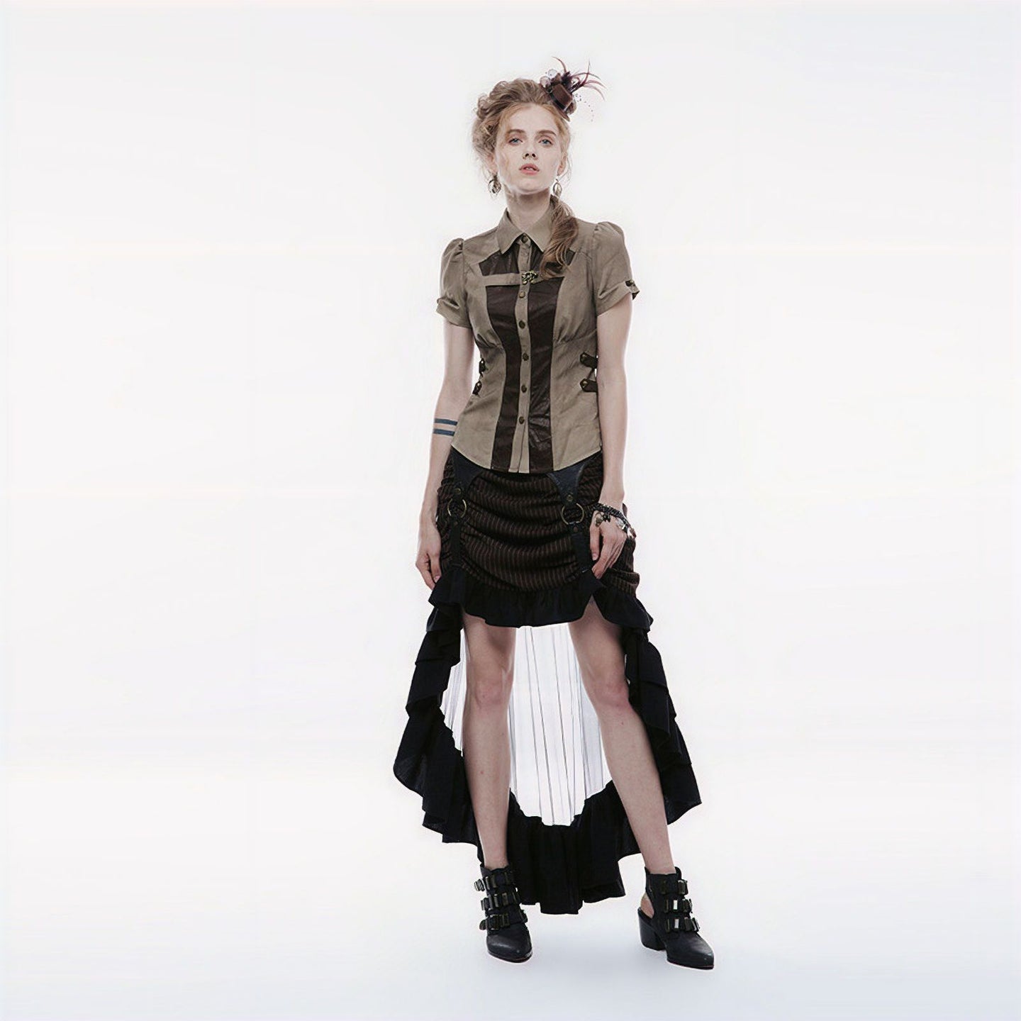 Punk Rave Pursuit Shirt Beige