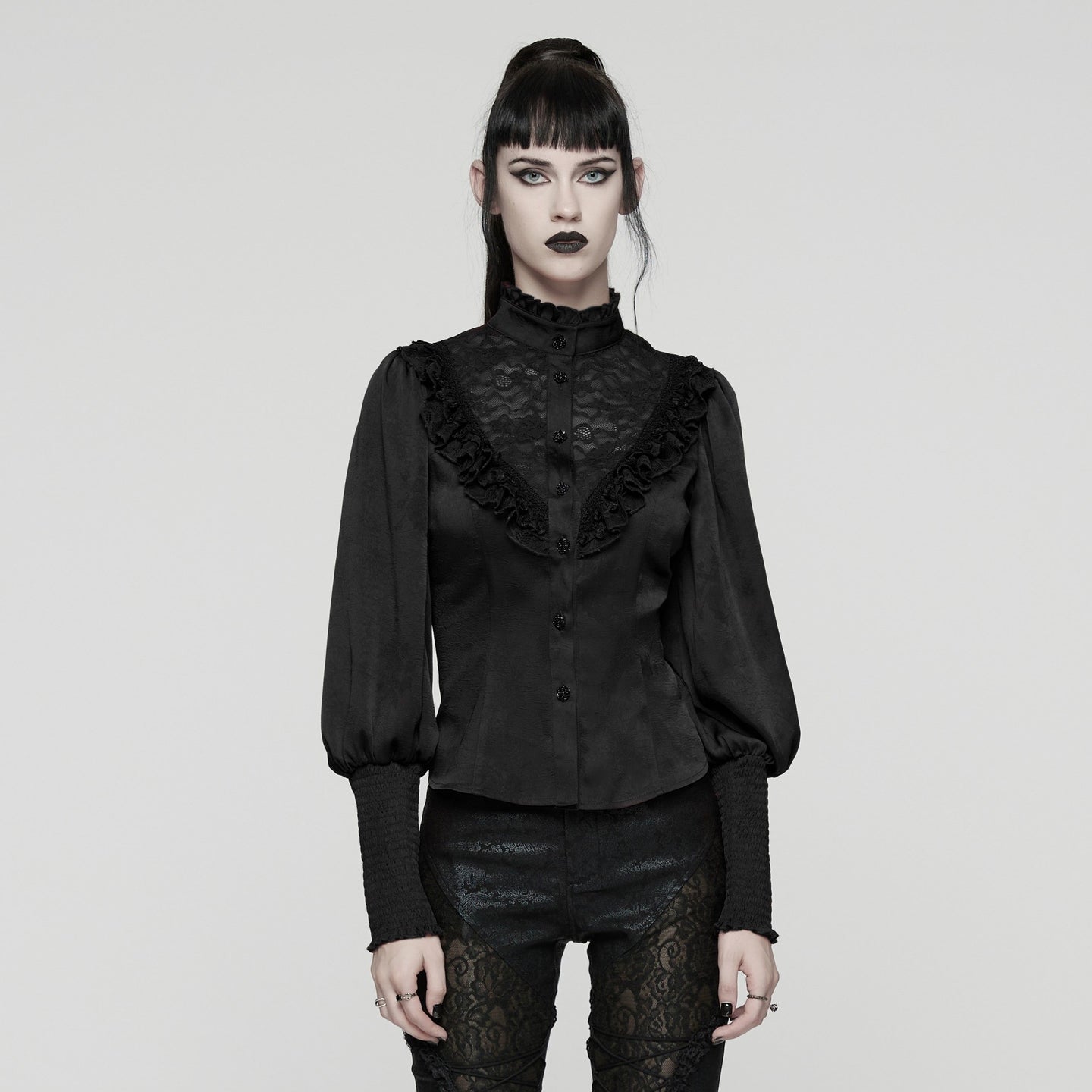 Punk Rave Proud Blouse Zwart