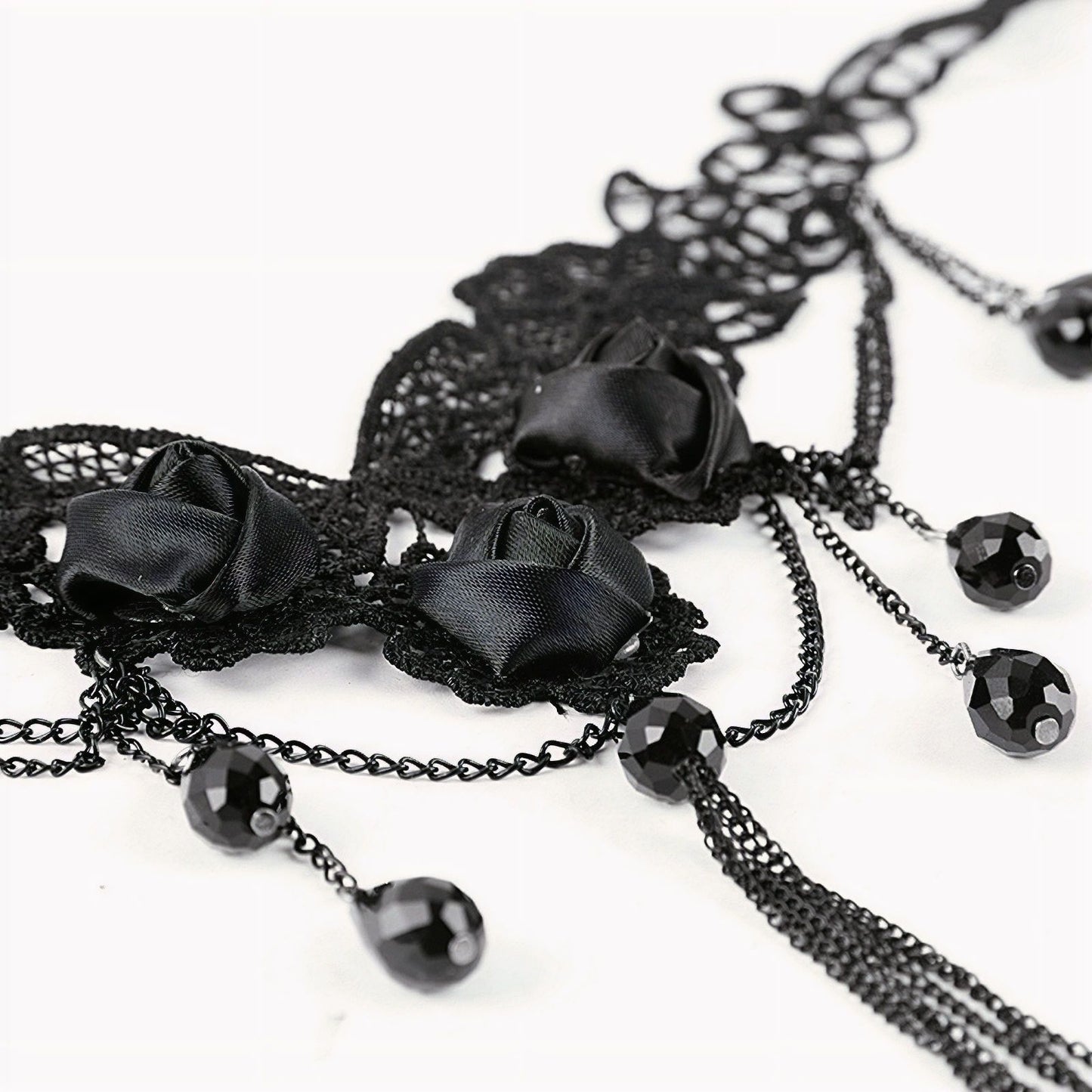 Punk Rave Black Roses Collier
