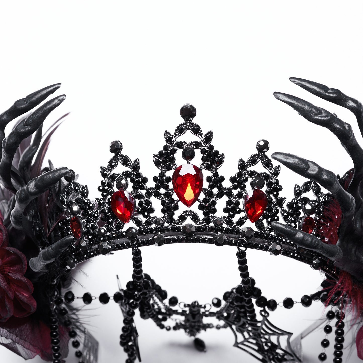 Wicked Tiara Crown Black - Red