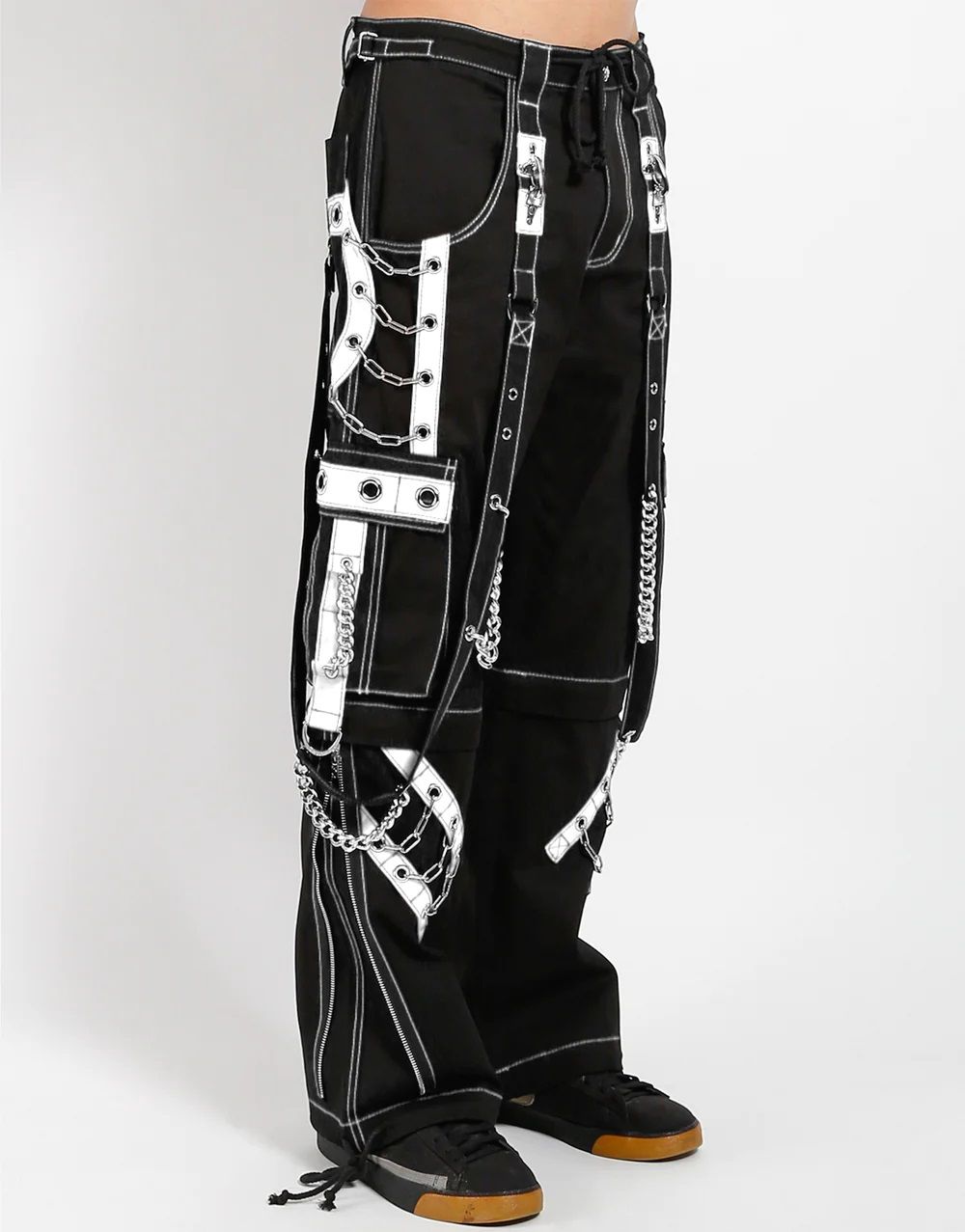 The Rough Broek Zwart - Wit