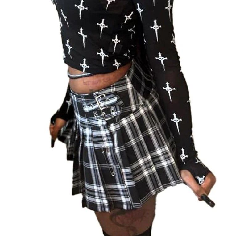 Lip Service World's End Minirok Zwart - Wit