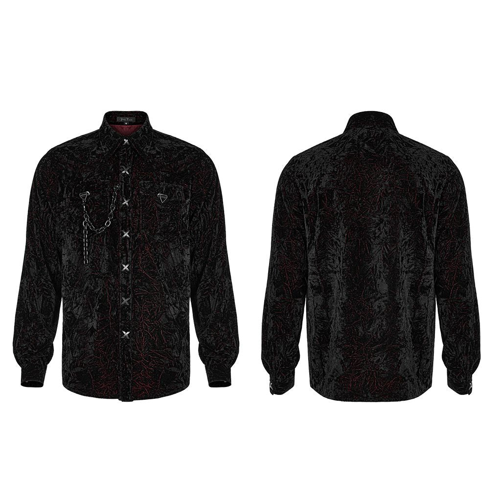 Crushed Shirt Black - Red