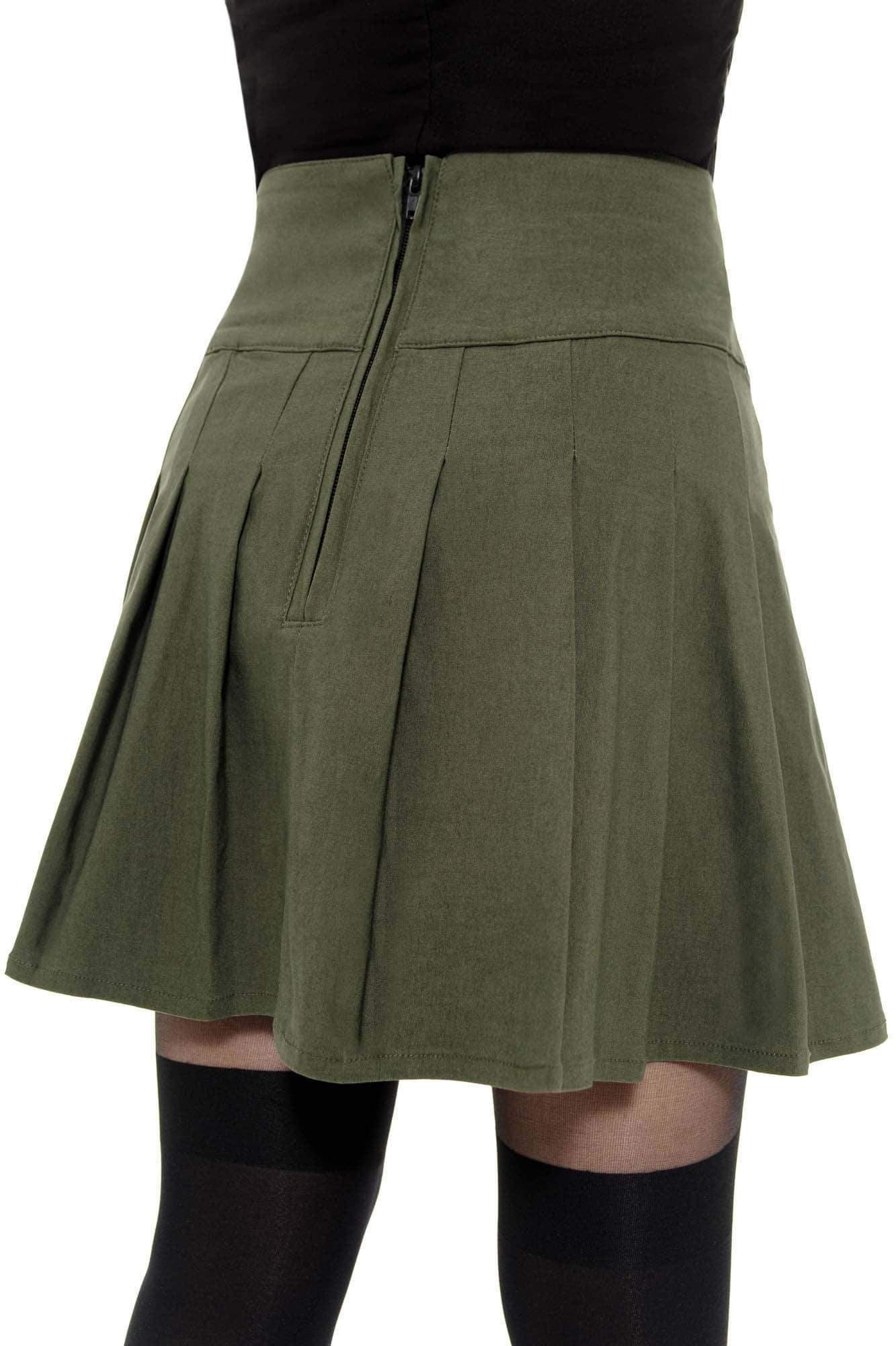 Killstar Dark Academy Minirok Khaki