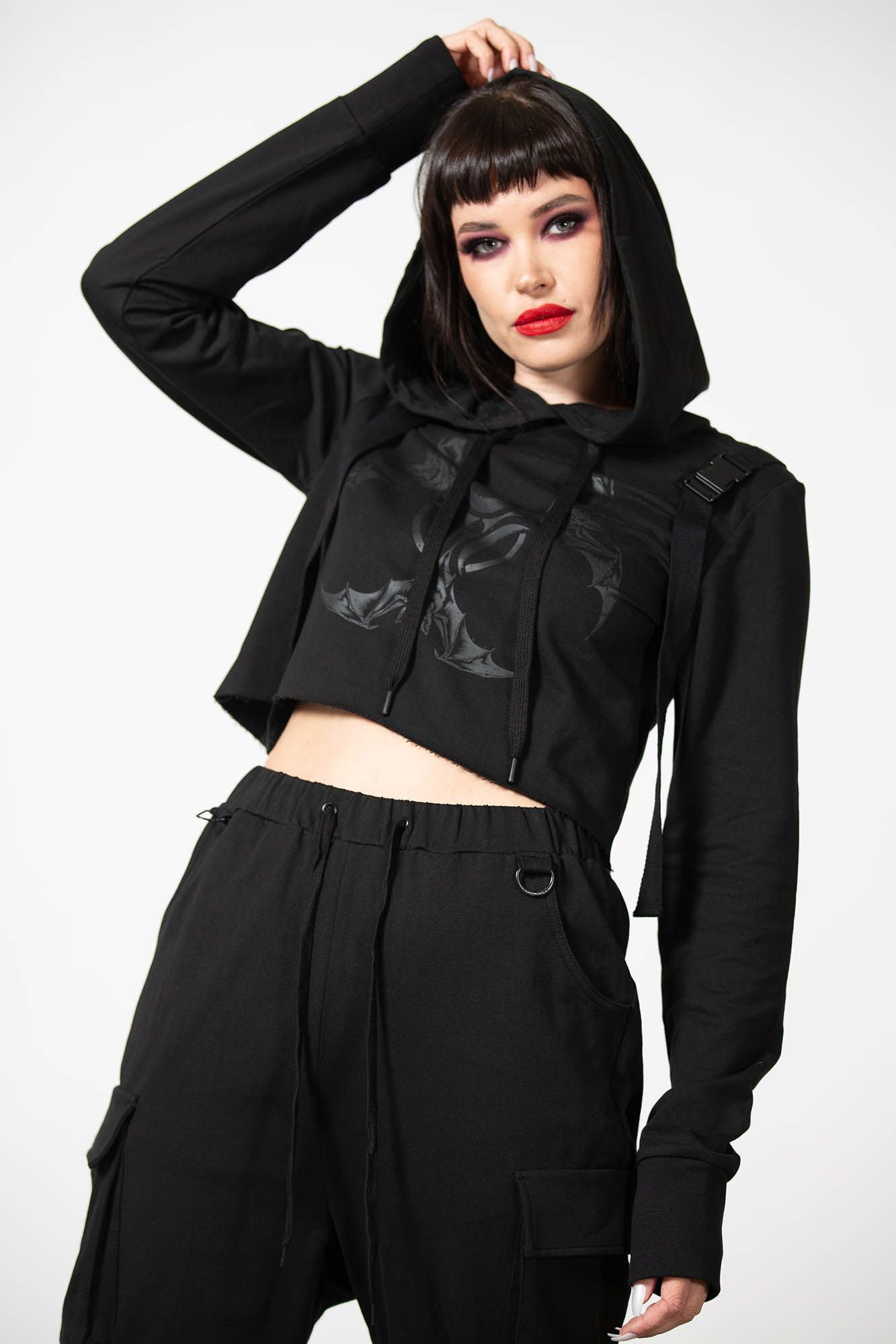 Killstar Ultraviolet Cropped Hoodie