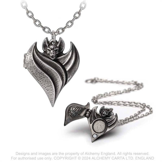 Alchemy Gothic Darken Heart Locket - Halsketting