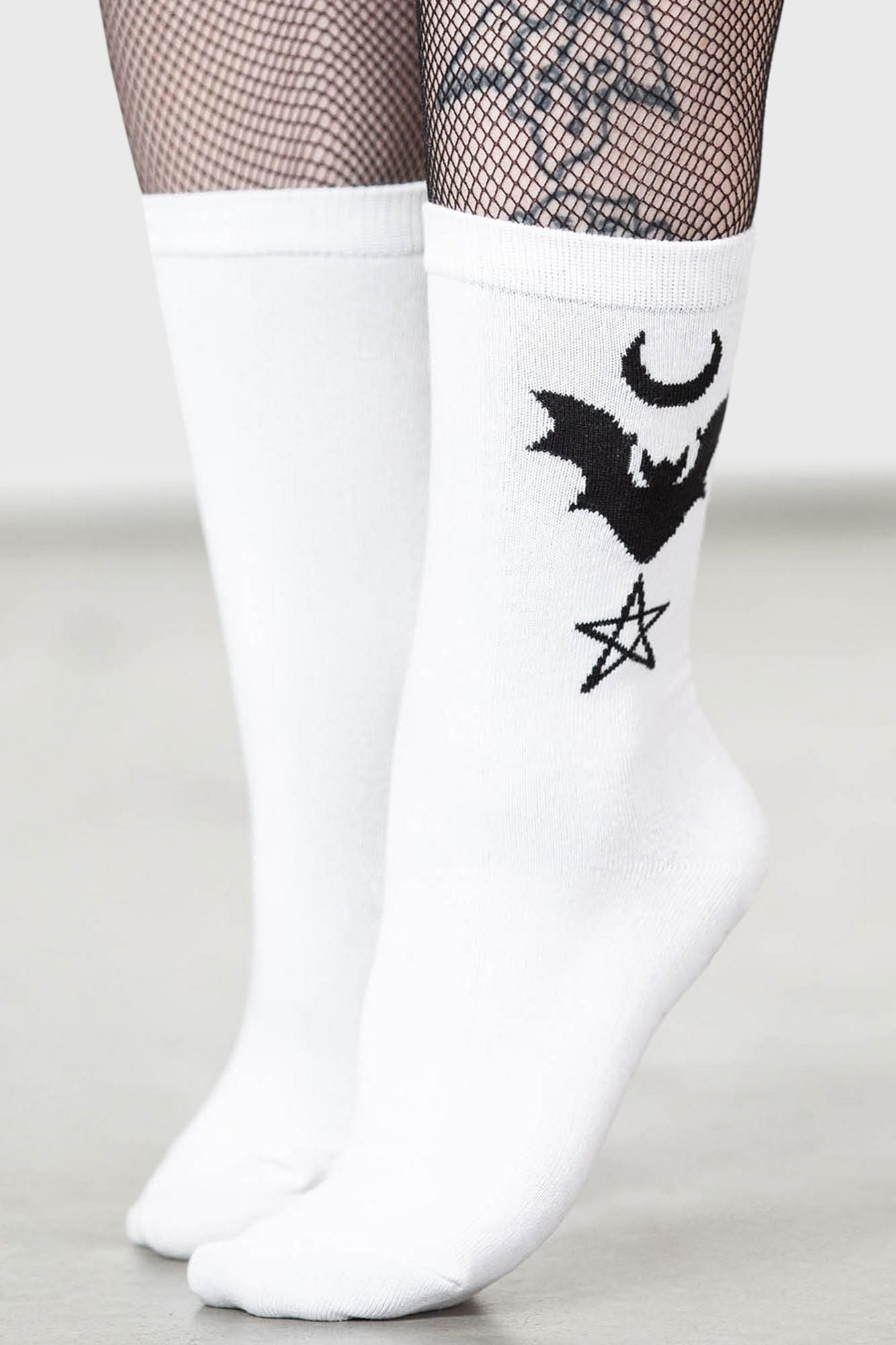 Killstar Bat Magic Sokken Wit
