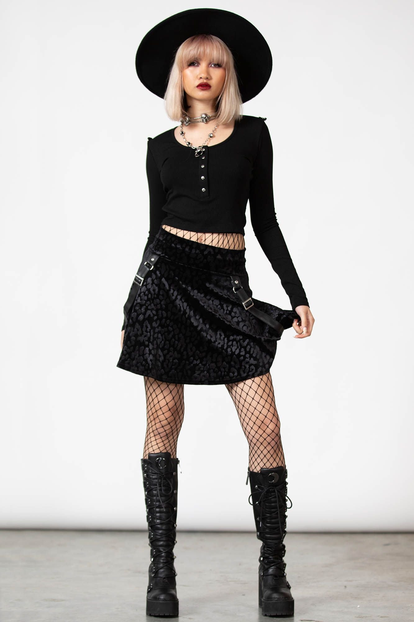 Killstar Kitty Pride Skater Skirt