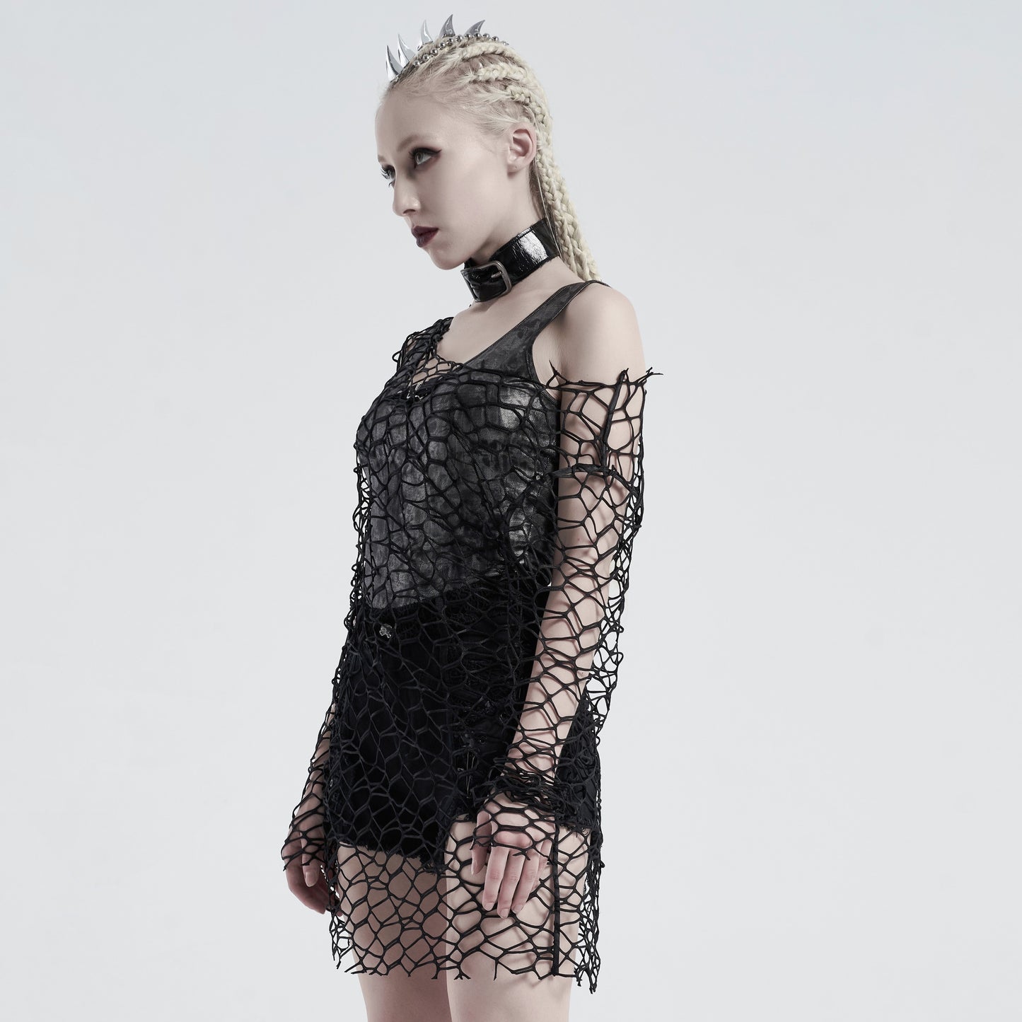 Behind the Net Top Zwart