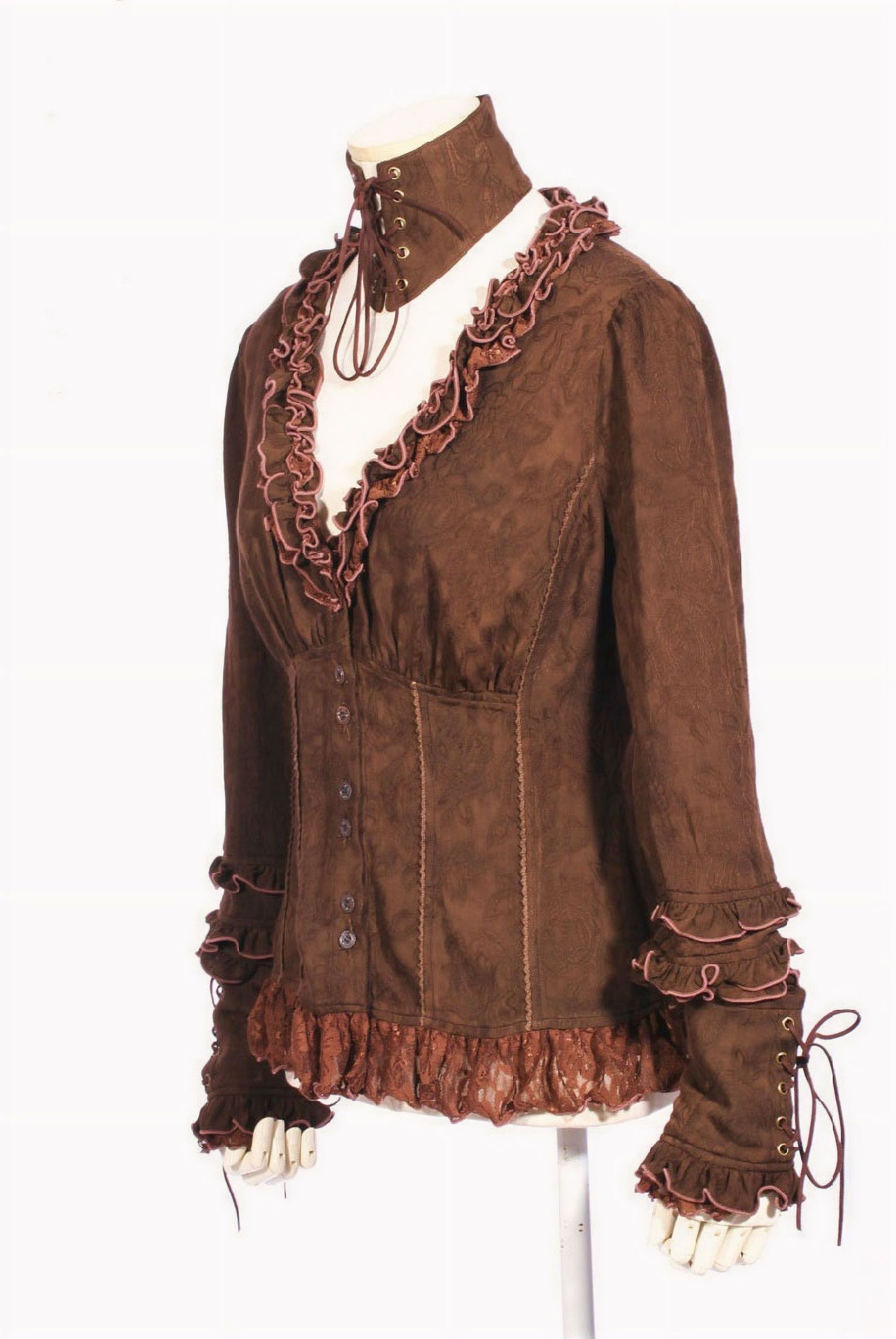 Gattering Blouse Bruin