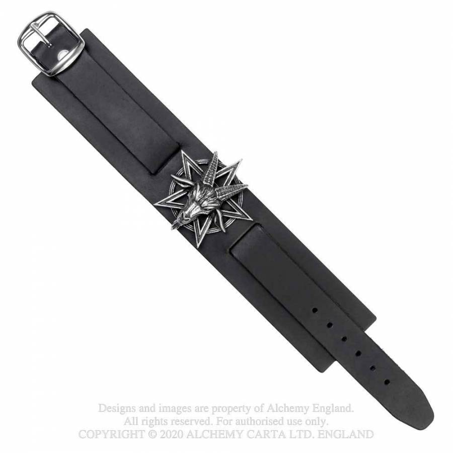 Baphomet Polsband Leer