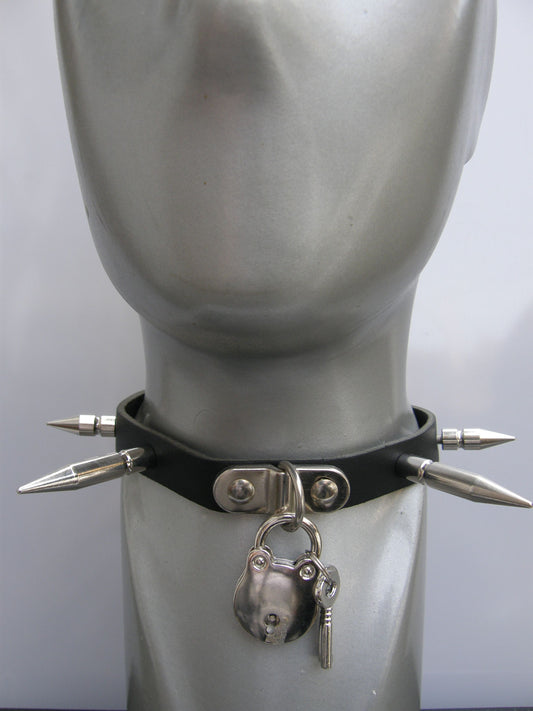 Halsband Ass. Spikes & Padlock
