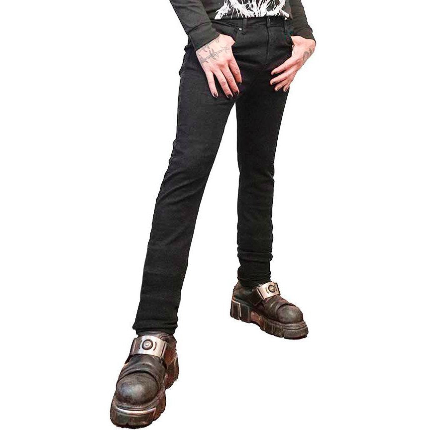 THE 301-G SKINNY BLACK STRETCH FxxK'N JEANS