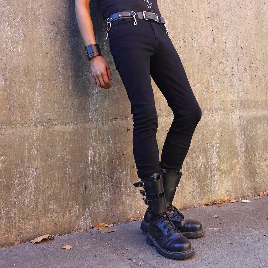 THE 301-G SKINNY BLACK STRETCH FxxK'N JEANS